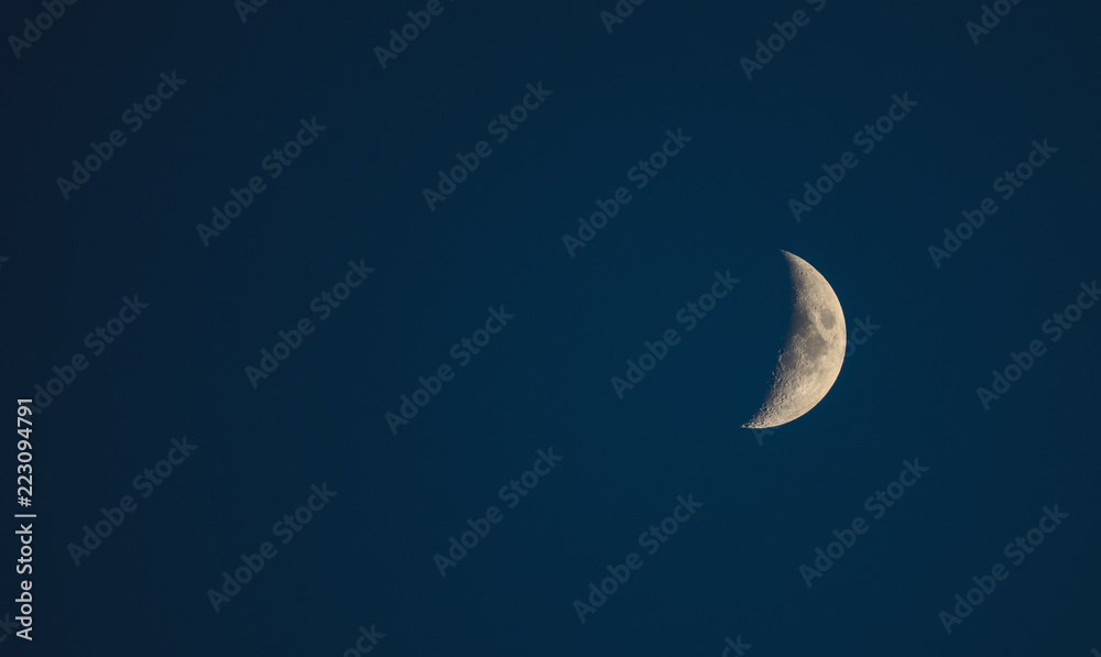 the moon on a crystal clear evening the moon on a crystal clear evening