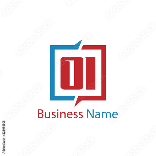 Initial Letter OI Logo Template Design