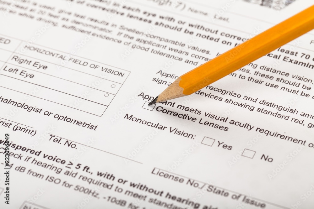 Filling out Answers with Pencil on the Test Filling out Answers with Pencil on the Test