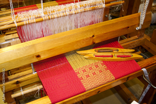 Handloom in a small shop in Sweden