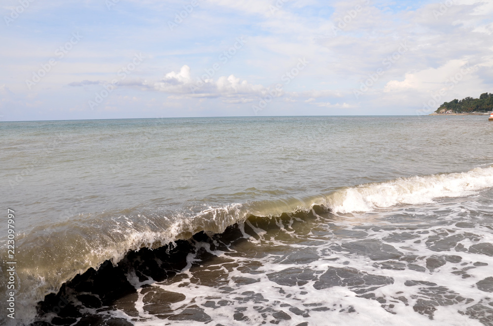 Fototapeta premium View of the beach in the Hosta, Russia