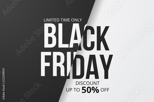Black friday sale banner. Vector illustration
