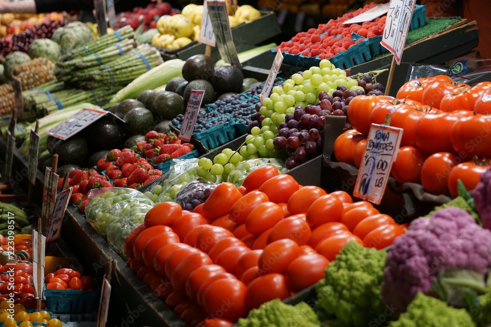 Colorful market produce