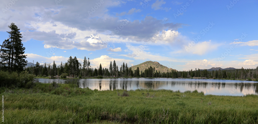 Sprague lake in Rocky Mountain National Park, Colorado.