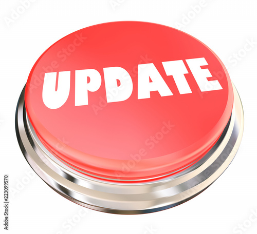 Update New Information Latest News Button 3d Illustration