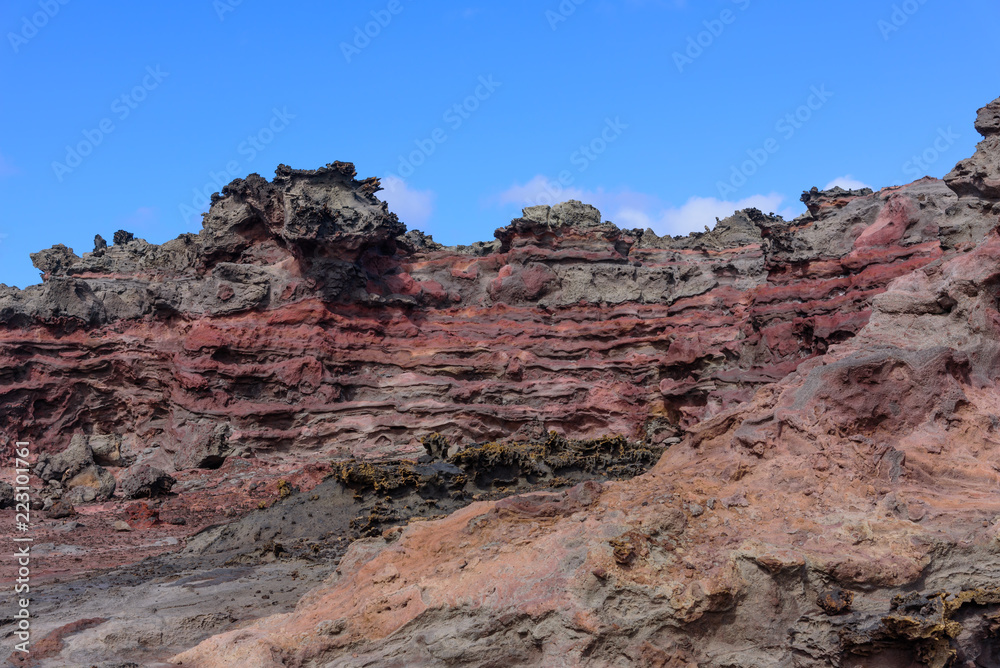 eroded volcanic rock formation