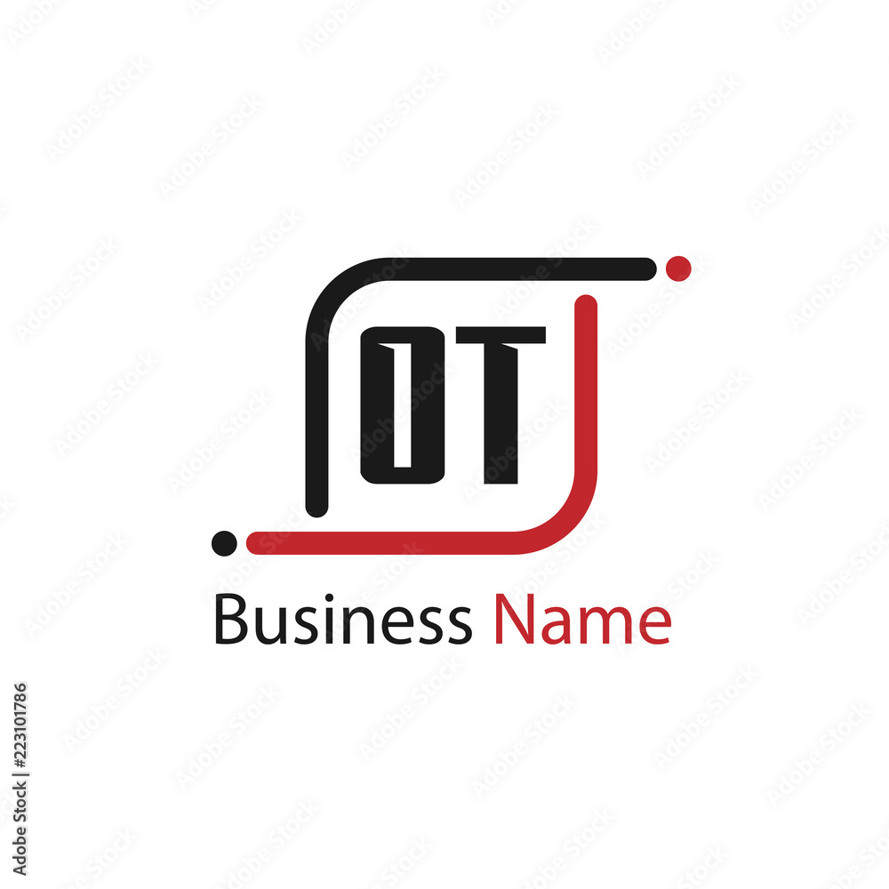 Initial Letter OT Logo Template Design