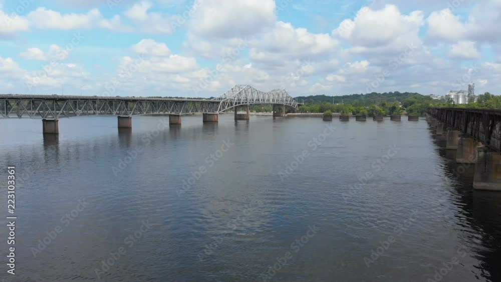 Muscle Shoals Sheffield, Alabama - Tennessee River Aerial Shot Muscle Shoals Sheffield, Alabama - Tennessee River Aerial Shot