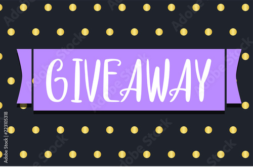 Giveaway gold dots graphic design, vector element