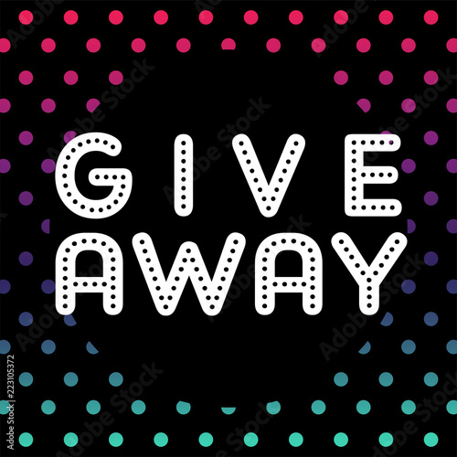 Neo design, giveaway vector