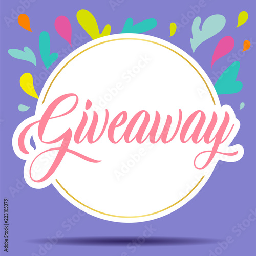 Giveaway splash concept, trendy vector