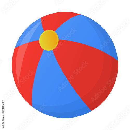 Ball Toy Isolated icon. Cartoon style. Vector Illustration