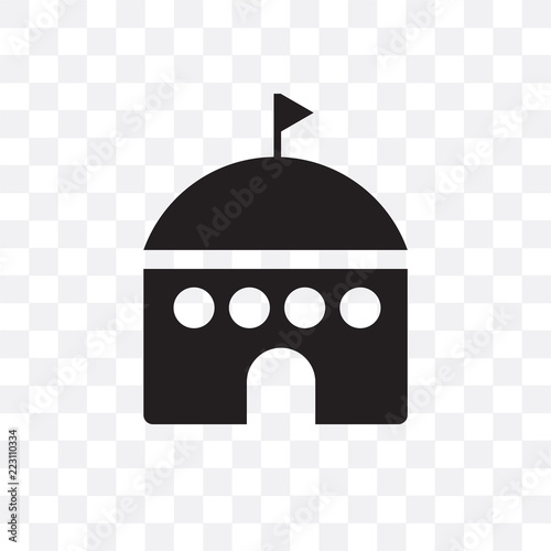 igloo icon isolated on transparent background. Simple and editable igloo icons. Modern icon vector illustration.