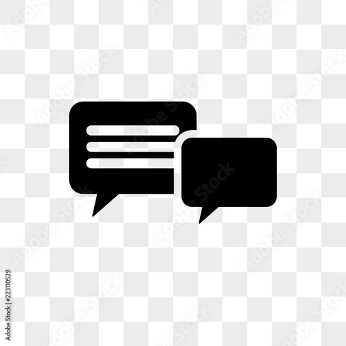 conversation icon isolated on transparent background. Modern and editable conversation icon. Simple icons vector illustration.
