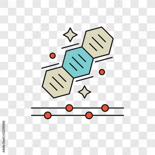 Genetics vector icon isolated on transparent background, Genetics logo design