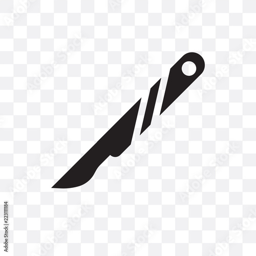 scalpel icon isolated on transparent background. Simple and editable scalpel icons. Modern icon vector illustration.