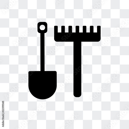 gardening icon isolated on transparent background. Modern and editable gardening icon. Simple icons vector illustration.