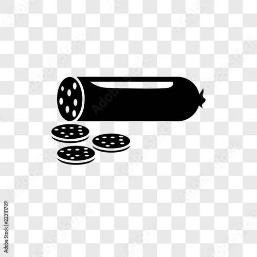 salami icons isolated on transparent background. Modern and editable salami icon. Simple icon vector illustration.