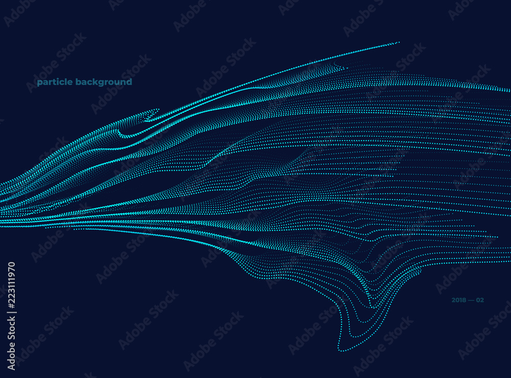 particle dotted lines, vector background