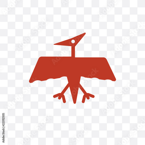 pterodactyl icon isolated on transparent background. Simple and editable pterodactyl icons. Modern icon vector illustration.