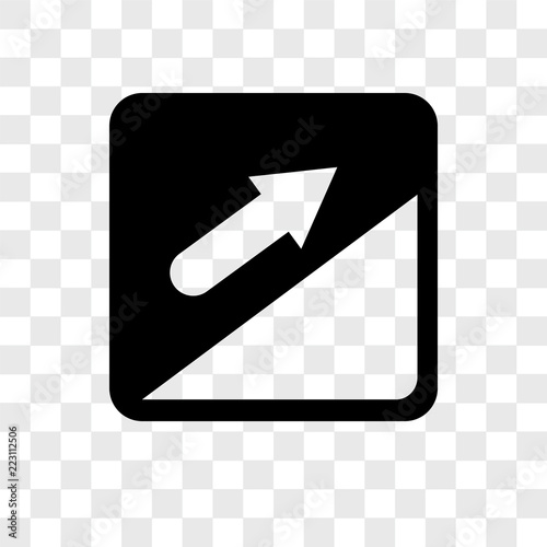 slope icons isolated on transparent background. Modern and editable slope icon. Simple icon vector illustration.