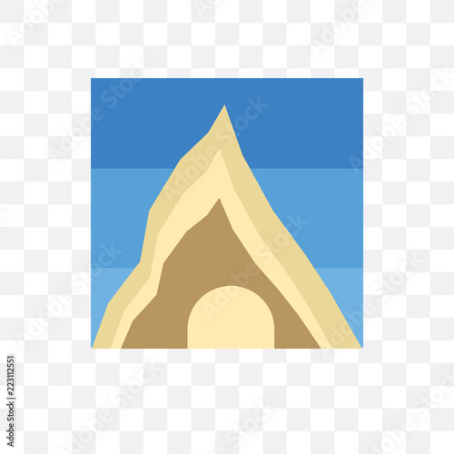 cave icon isolated on transparent background. Simple and editable cave icons. Modern icon vector illustration.