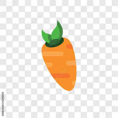 Carrot vector icon isolated on transparent background, Carrot logo design