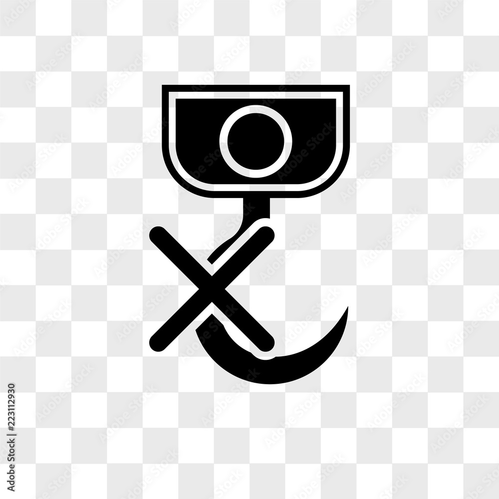 No Hooks vector icon isolated on transparent background, No Hooks logo