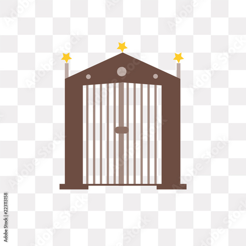 gate icon on transparent background. Modern icons vector illustration. Trendy gate icons