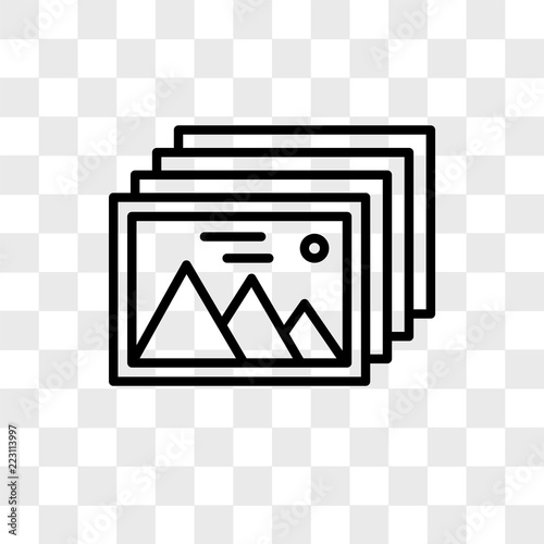 Gallery vector icon isolated on transparent background, Gallery logo design