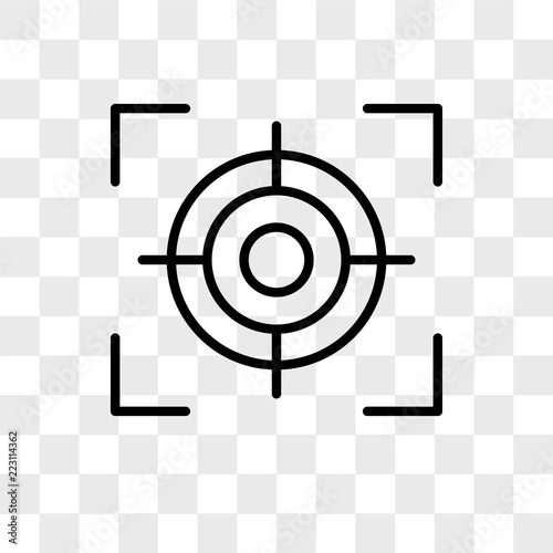 Focus vector icon isolated on transparent background, Focus logo design