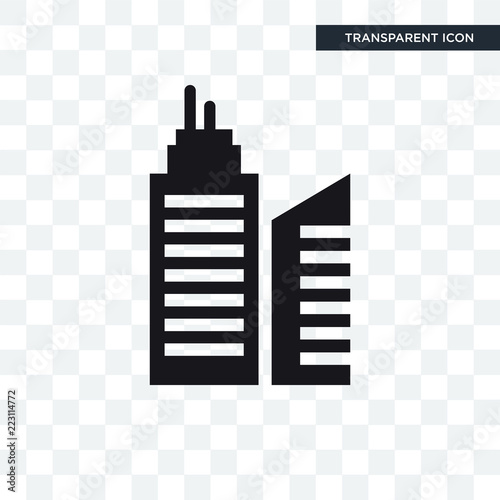 Big Building vector icon isolated on transparent background, Big Building logo design