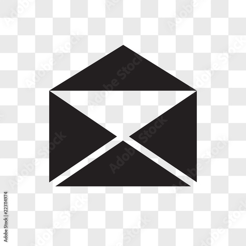 Mail vector icon isolated on transparent background, Mail logo design