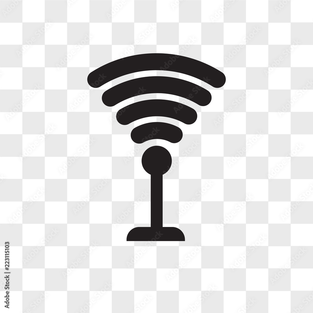 Wifi vector icon isolated on transparent background, Wifi logo design