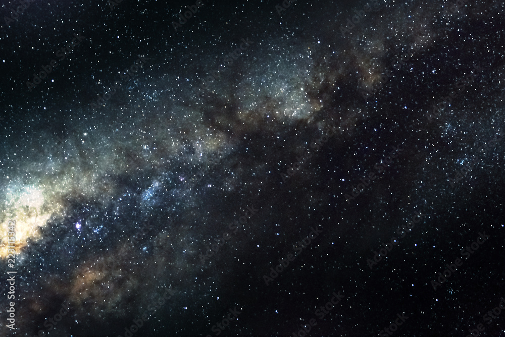 Obraz premium Gwiazdy i galaktyka kosmosu niebo noc wszechświat czarne gwiaździste tło starfield