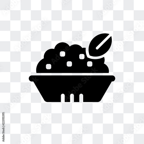 porridge icon isolated on transparent background. Modern and editable porridge icon. Simple icons vector illustration.