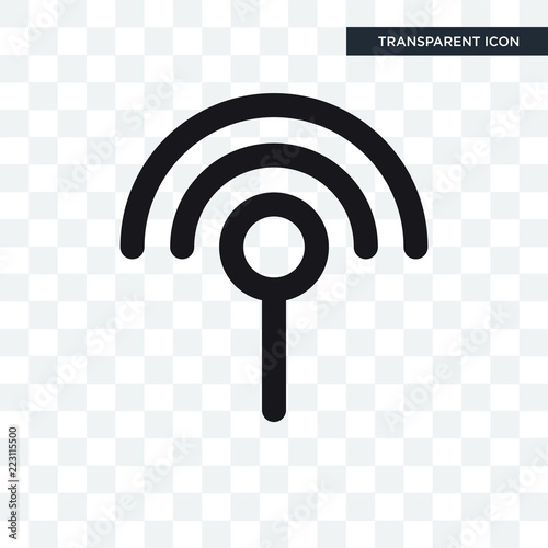 Wifi vector icon isolated on transparent background, Wifi logo design