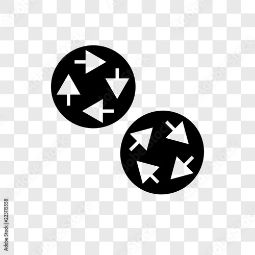 recycling icons isolated on transparent background. Modern and editable recycling icon. Simple icon vector illustration.