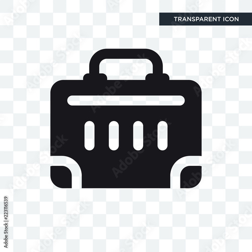 Rectangular briefcase vector icon isolated on transparent background, Rectangular briefcase logo design