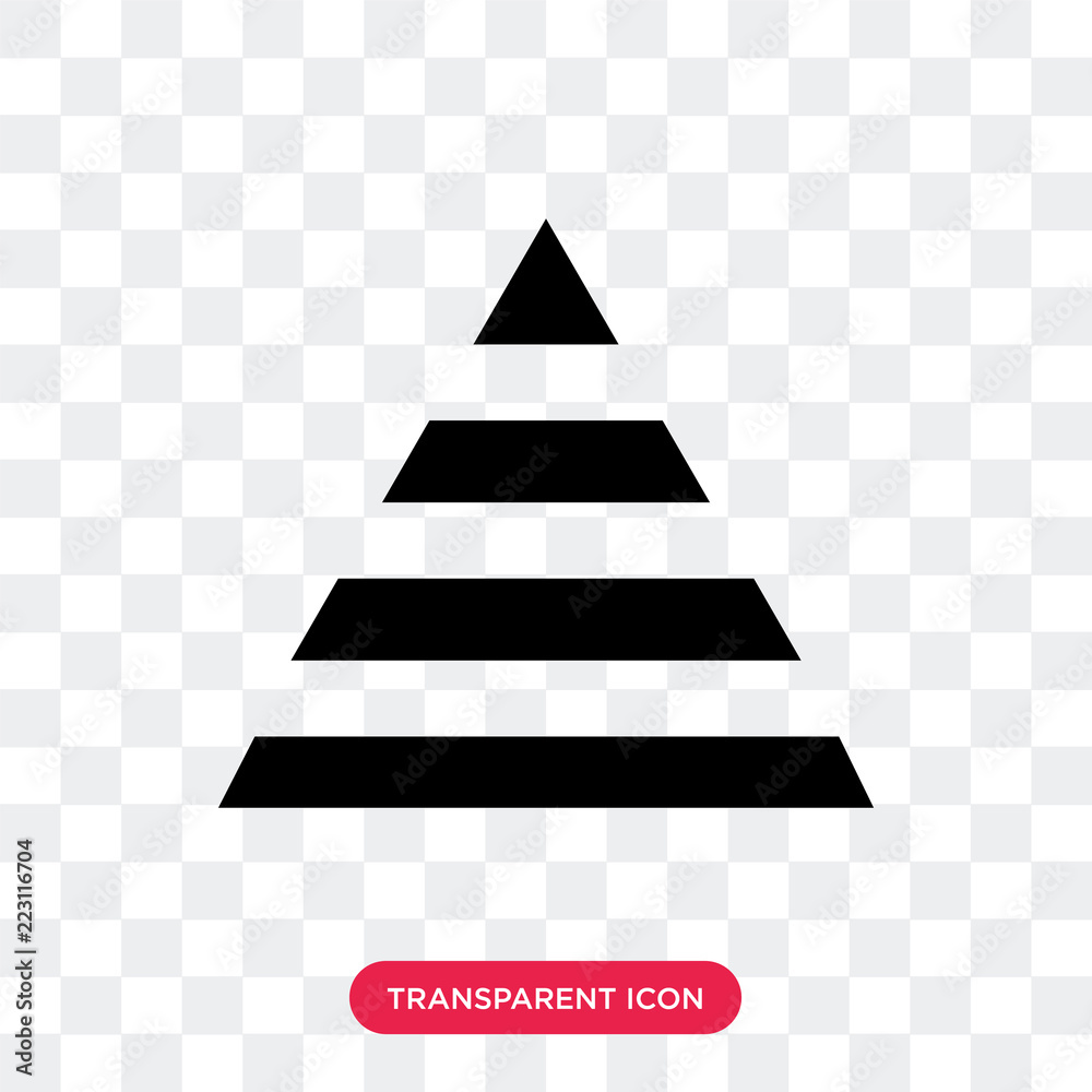 Stats Pyramid vector icon isolated on transparent background, Stats ...
