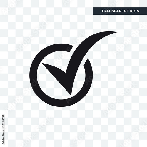 Tick mark vector icon isolated on transparent background, Tick mark logo design