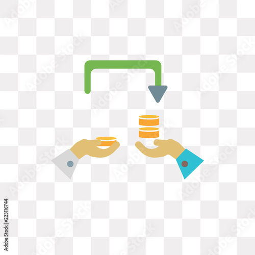 invest icon on transparent background. Modern icons vector illustration. Trendy invest icons