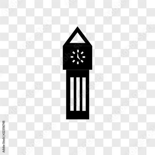 big ben icons isolated on transparent background. Modern and editable big ben icon. Simple icon vector illustration.