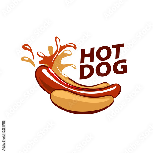 vector logo hot dog