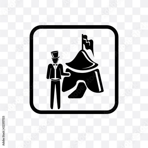 ringmaster icon isolated on transparent background. Simple and editable ringmaster icons. Modern icon vector illustration.