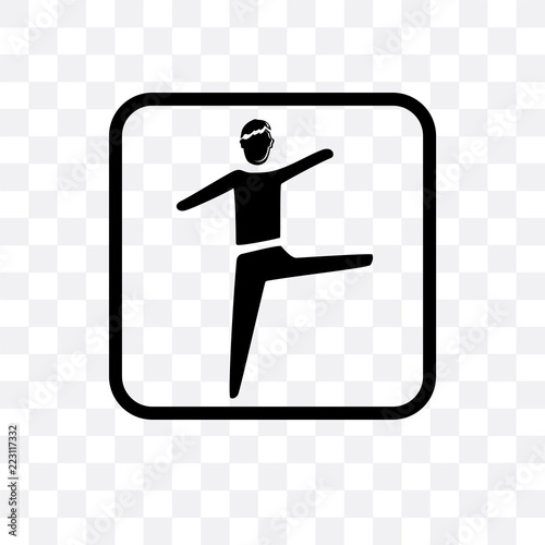 tightrope walker icon isolated on transparent background. Simple and editable tightrope walker icons. Modern icon vector illustration.