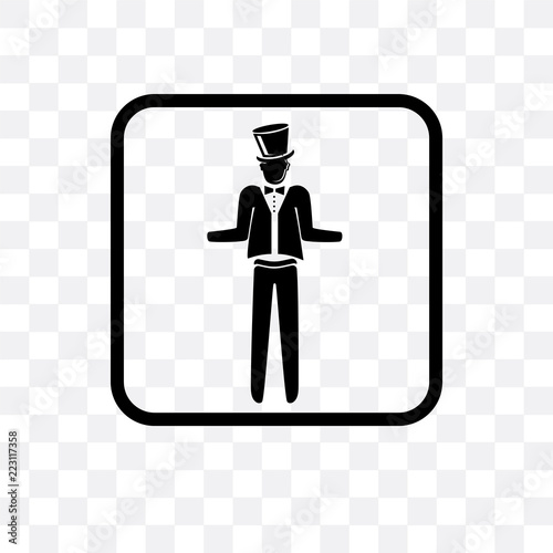 ringmaster icon isolated on transparent background. Simple and editable ringmaster icons. Modern icon vector illustration.