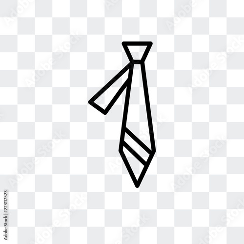 tie icon isolated on transparent background. Modern and editable tie icon. Simple icons vector illustration.
