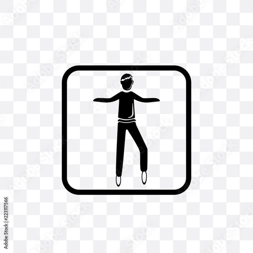 stilt walker icon isolated on transparent background. Simple and editable stilt walker icons. Modern icon vector illustration.