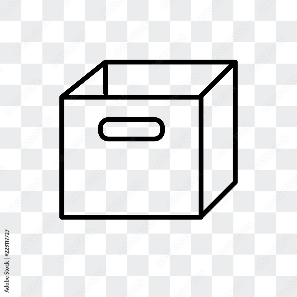 box icon isolated on transparent background. Modern and editable box icon.  Simple icons vector illustration. Stock Vector | Adobe Stock
